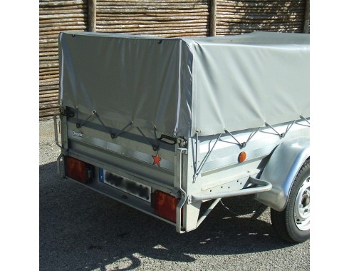 Bâche sur mesure pour remorque avec porte Bâche sur mesure pour remorque avec porte